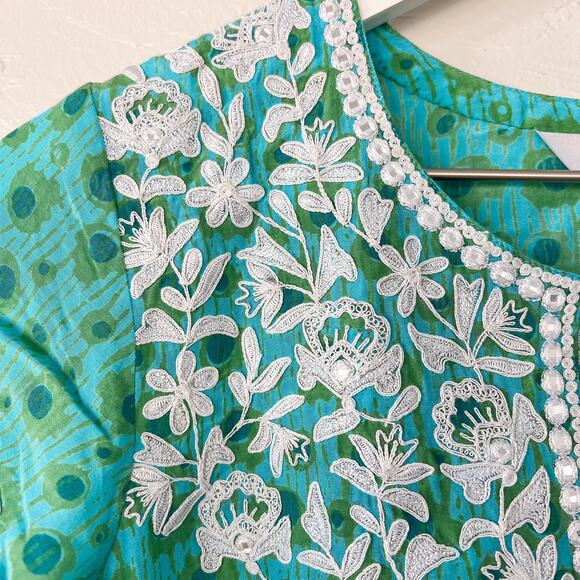 Sulu Collection Turquoise Paige Tunic size 2 NWT - Picture 2 of 5